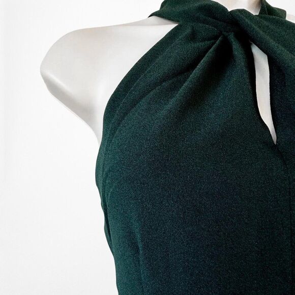 Vintage Y2K Green Sleeveless Halter Wide Leg Jumpsuit Size M - Picture 8 of 8